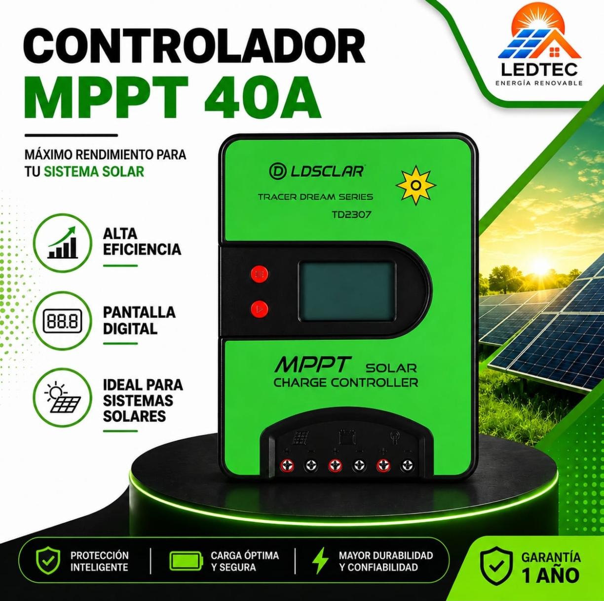 Controlador MPPT 40A
