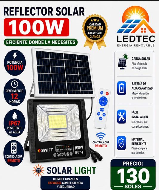 Reflector Solar Premium SWIFT 100w 12h