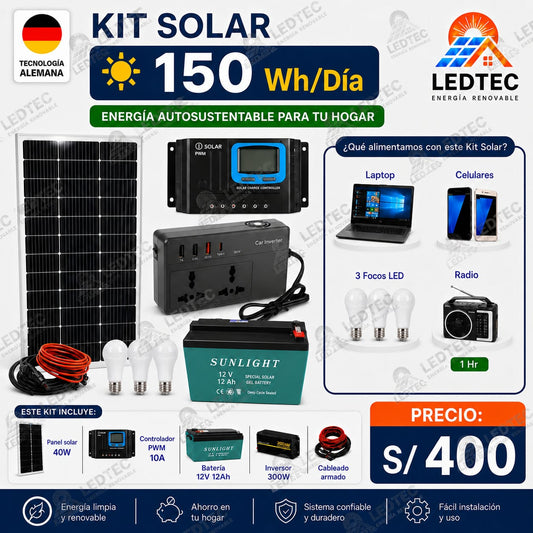 Kit Solar 150w