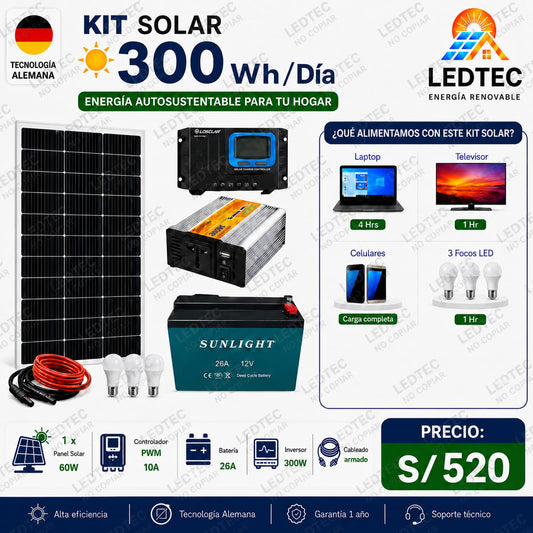 Kit Solar 300w