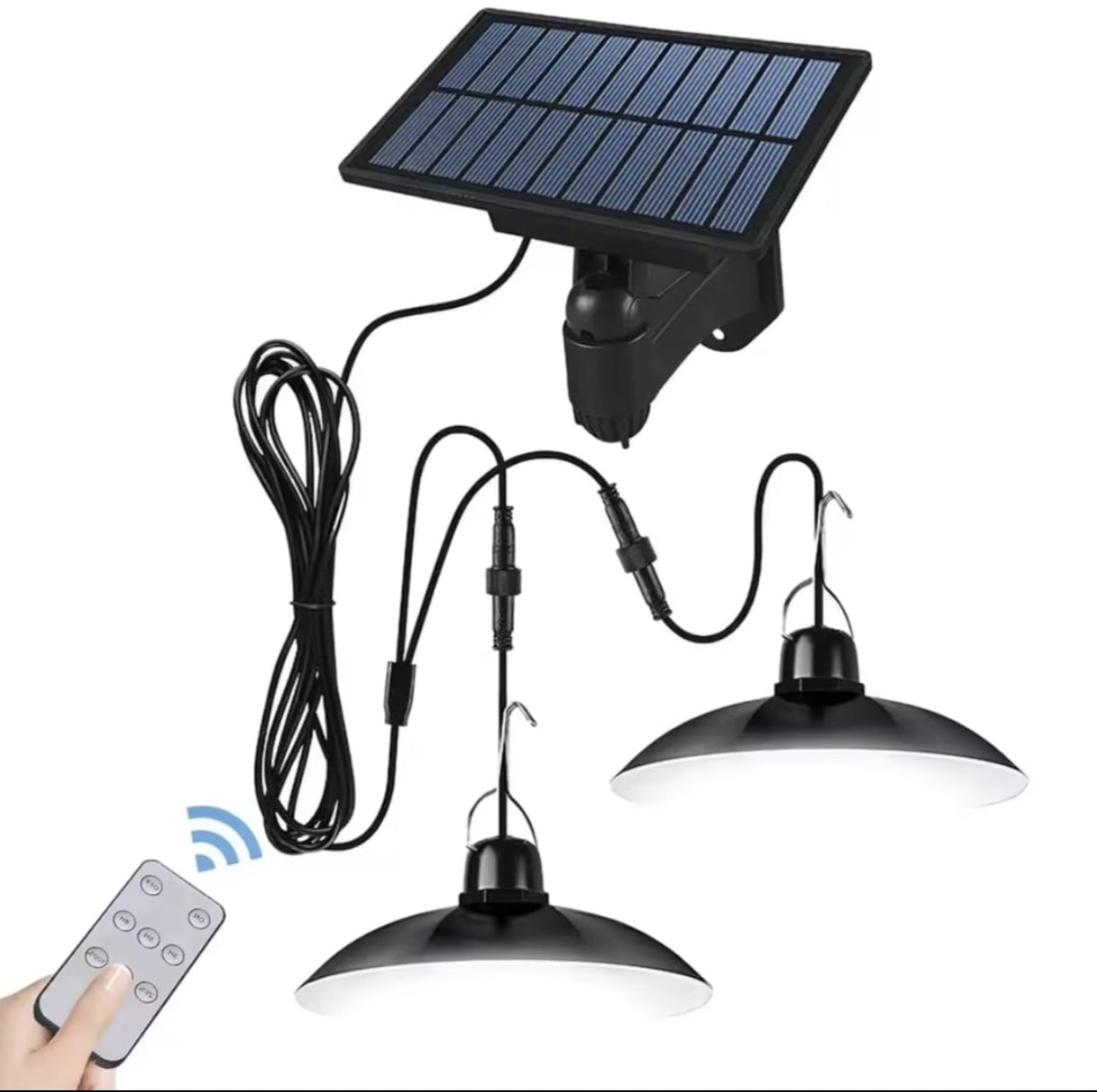 Lámpara Solar Interior Colgante Campana 60w