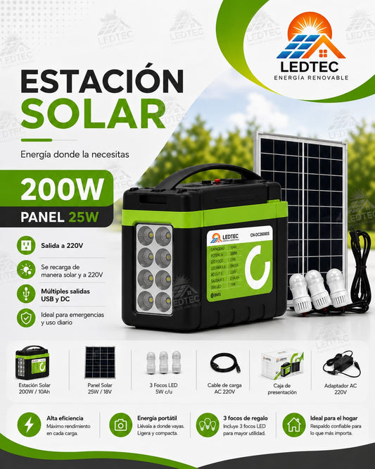 Estación Solar 200w