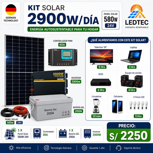 Kit Solar 2900w