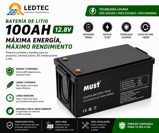 Batería de Litio 100AH 12V
